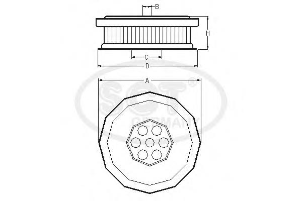 Фільтр повітряний гідропідсилювача SCT SH4765
