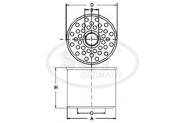 Паливний фільтр SC7014P SCT