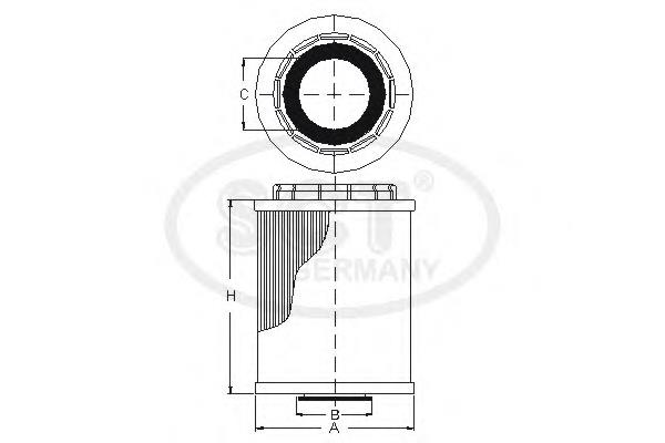 SH422P SCT Фільтр масла