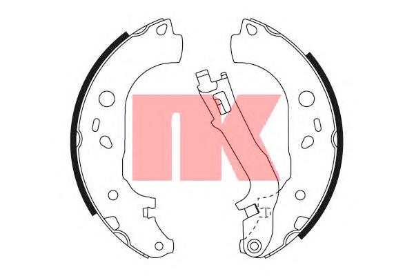 Колодки гальмові задні, барабанні NK 2723725 ціна, від 26.64 USD