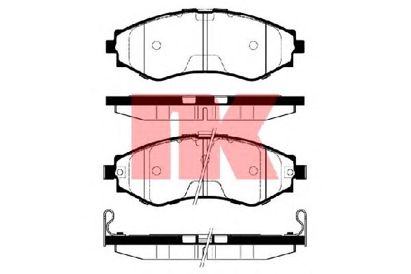 Гальмівні колодки NK 225005 ціна, від 19.14 USD