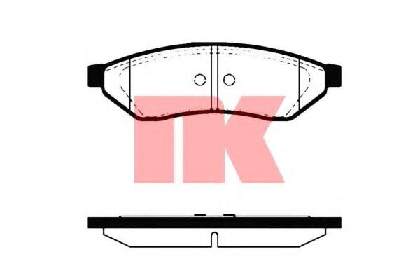 Колодки гальмові задні, дискові 225006 NK