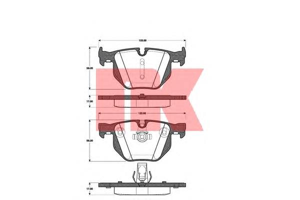 Задні гальмівні колодки NK 221526 ціна, від 26.02 USD