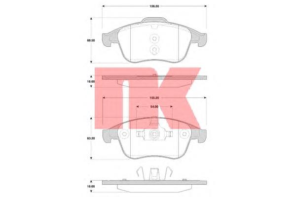 Тормозні колодки NK 223962