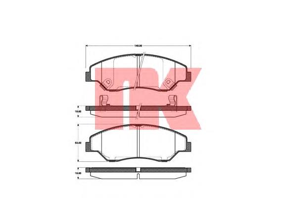 Тормозні колодки NK 223505