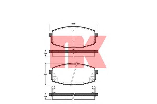 Гальмівні колодки NK 223506 ціна, від 19.33 USD