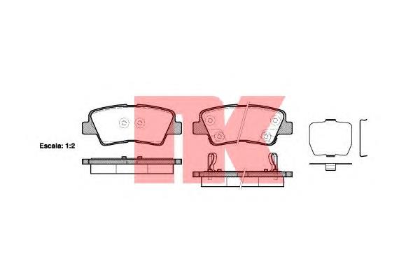 Задні гальмівні колодки NK 223434 ціна, від 16.47 USD