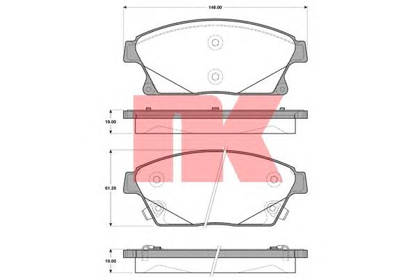 Гальмівні колодки NK 223646 ціна, від 26.66 USD