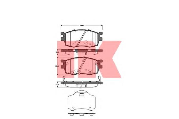 Купити 223520 NK Колодки гальмівні передні, дискові