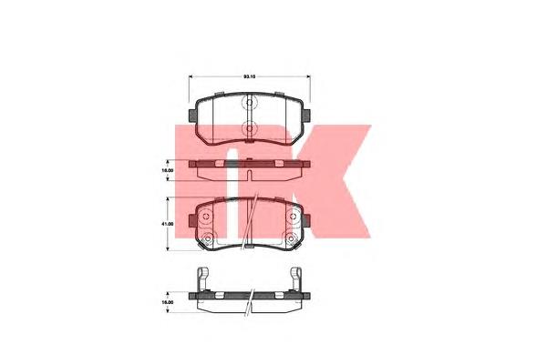 Задні гальмівні колодки NK 223521 ціна, від 17.61 USD