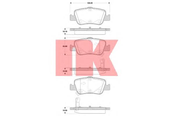 Задні гальмівні колодки NK 224586 ціна, від 20.14 USD