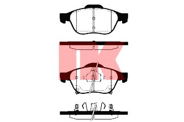Колодки гальмівні передні, дискові 224566 NK