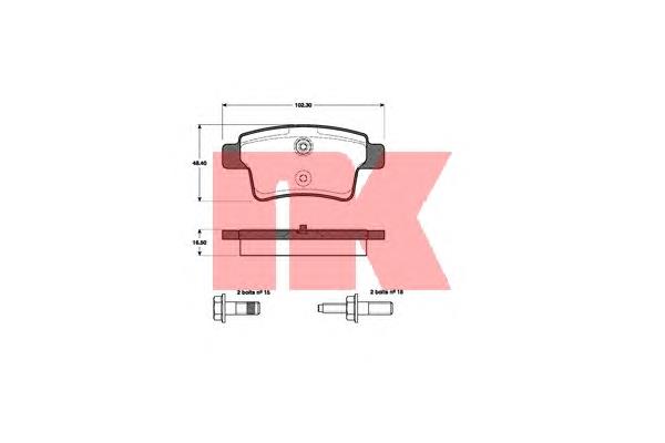 Задні дискові колодки NK 221957