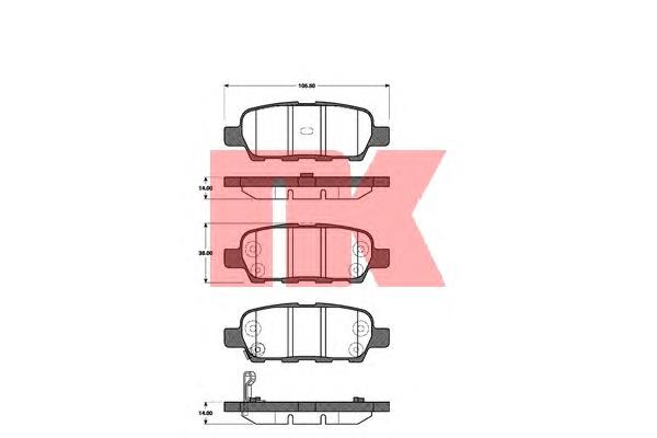 Купити 222257 NK Задні колодки