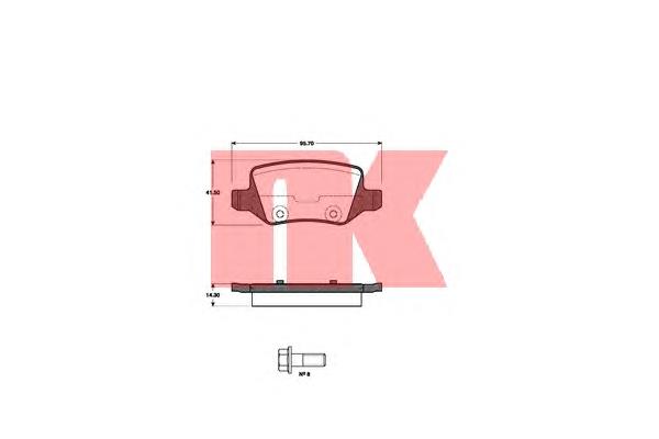 Задні гальмівні колодки NK 223348 ціна, від 14.40 USD