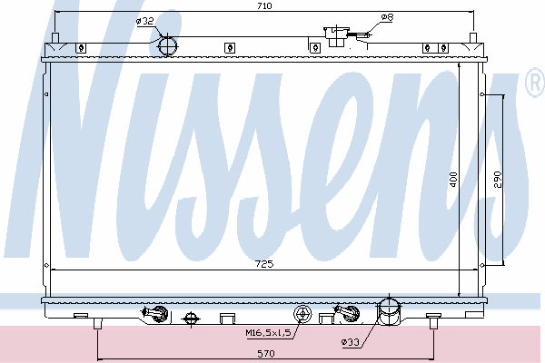 Радіатор основний Nissens 68106 ціна, від 95.77 USD