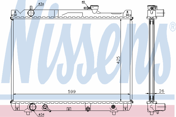 64194A Nissens радіатор охолодження двигуна