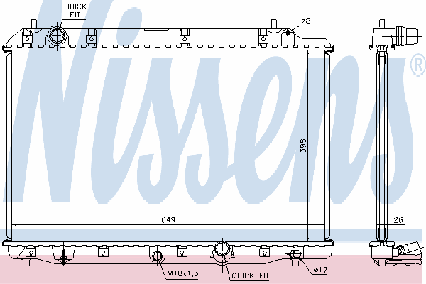 68602A Nissens радіатор охолодження двигуна