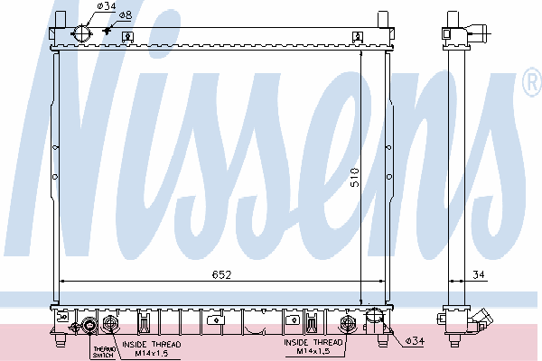 64318 Nissens радіатор охолодження двигуна
