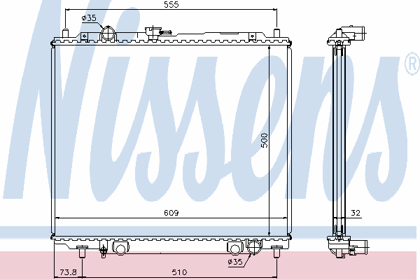62852 Nissens радіатор охолодження двигуна