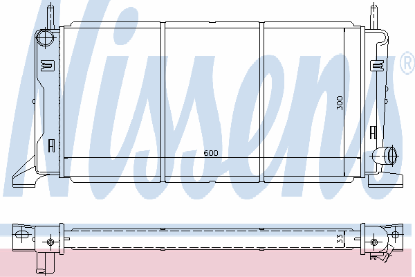 Радіатор охолодження двигуна 621541 Nissens