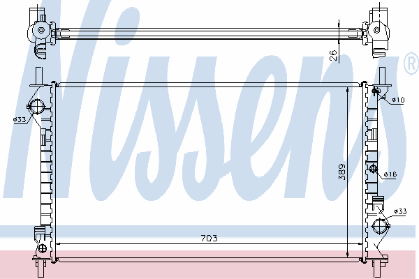 Радіатор охолодження двигуна 62021A Nissens