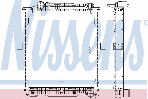 Радіатор основний Nissens 62647A ціна, від 629.19 USD