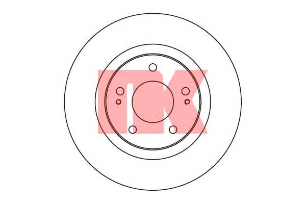 Диск гальмівний передній NK 203043