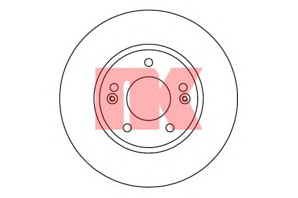 Диск гальмівний передній NK 203526