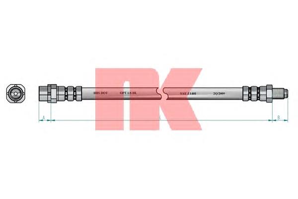 Шланг гальмівний передній NK 851519 ціна, від 9.83 USD