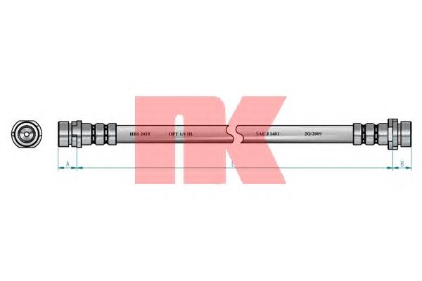 Шланг гальмівний передній NK 8525135 ціна, від 6.98 USD