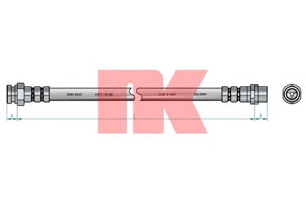 Шланг гальмівний передній NK 8547118 ціна, від 7.96 USD
