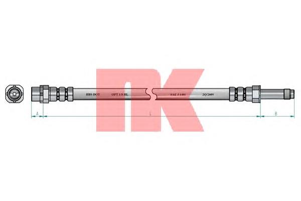Шланг гальмівний задній NK 851523 ціна, від 6.34 USD