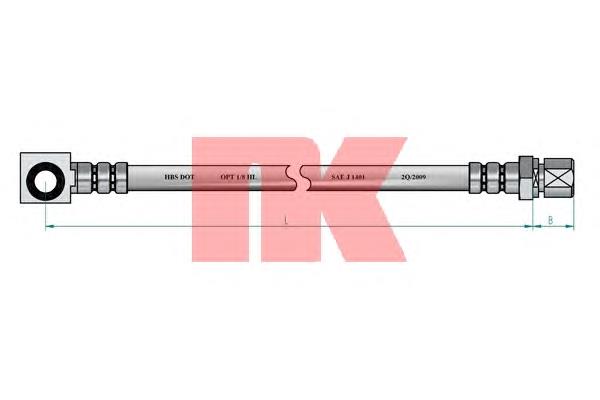 Шланг гальмівний передній NK 853617 ціна, від 7.08 USD