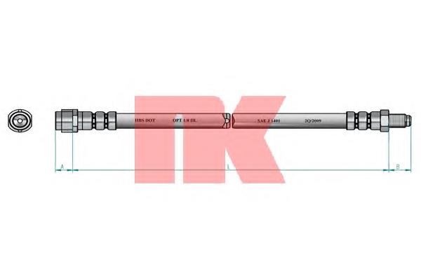 Шланг гальмівний задній NK 853335 ціна, від 5.98 USD