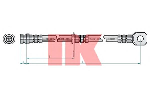 Шланг гальмівний передній ABS SL6050