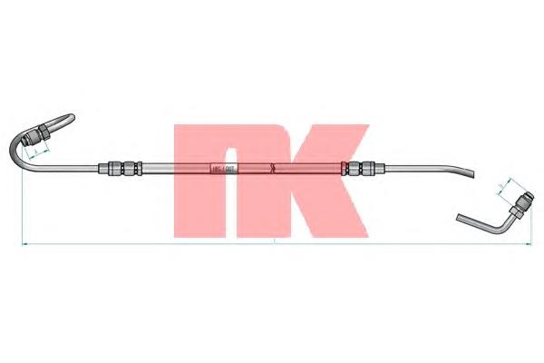 Шланг гальмівний задній, лівий NK 853752 ціна, від 18.02 USD