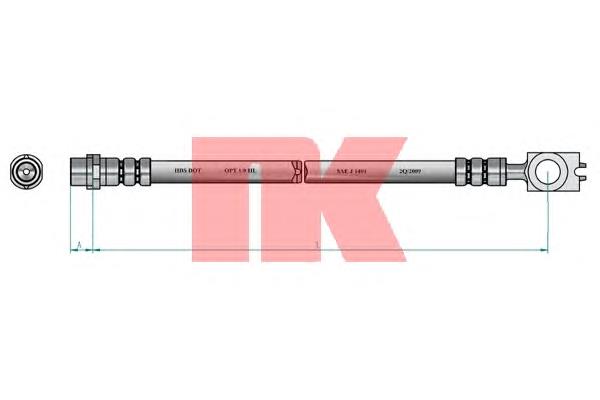 Шланг гальмівний задній NK 8547112 ціна, від 7.43 USD