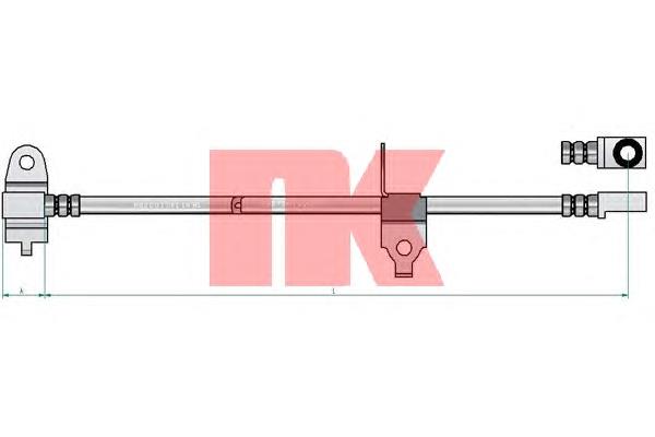 Шланг гальмівний передній, правий 8525139 NK