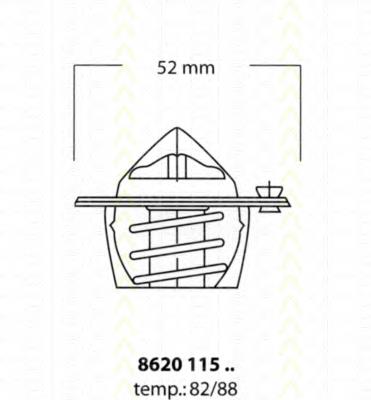 Купити 862011582 Triscan Термостат в корпусі