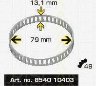 Кільце ABS Triscan 854010403 ціна, від 7.42 USD