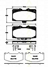 Колодки гальмівні передні, дискові 811068181 Triscan