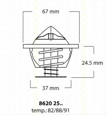 Купити 86202591 Triscan Термостат в корпусі