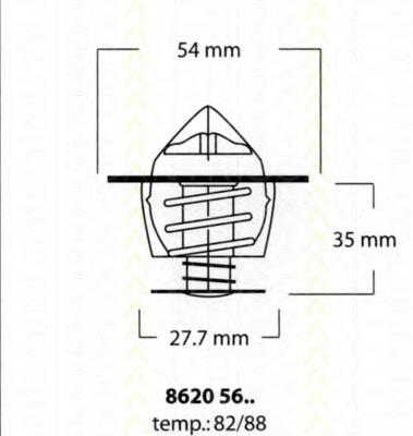 Купити 86205682 Triscan Термостат в корпусі