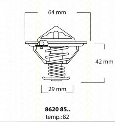 86208582 Triscan Авто термостат