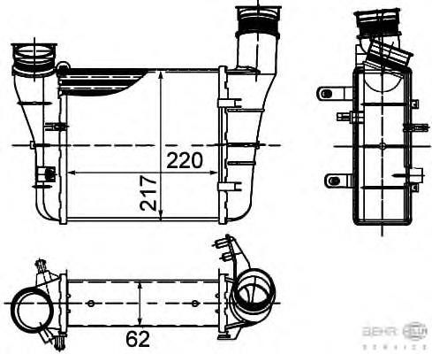 Радіатор интеркуллера 8ML376899121 HELLA