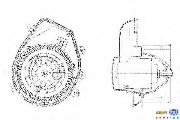 8EW009159131 HELLA Електромотор пічки