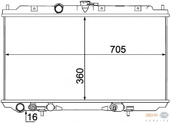 8MK376770681 HELLA Радіатор охолодження двигуна