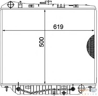 Радіатор охолодження двигуна 8MK376771101 HELLA