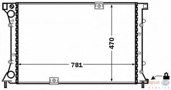Купити 8MK376771771 HELLA Радіатор двигуна